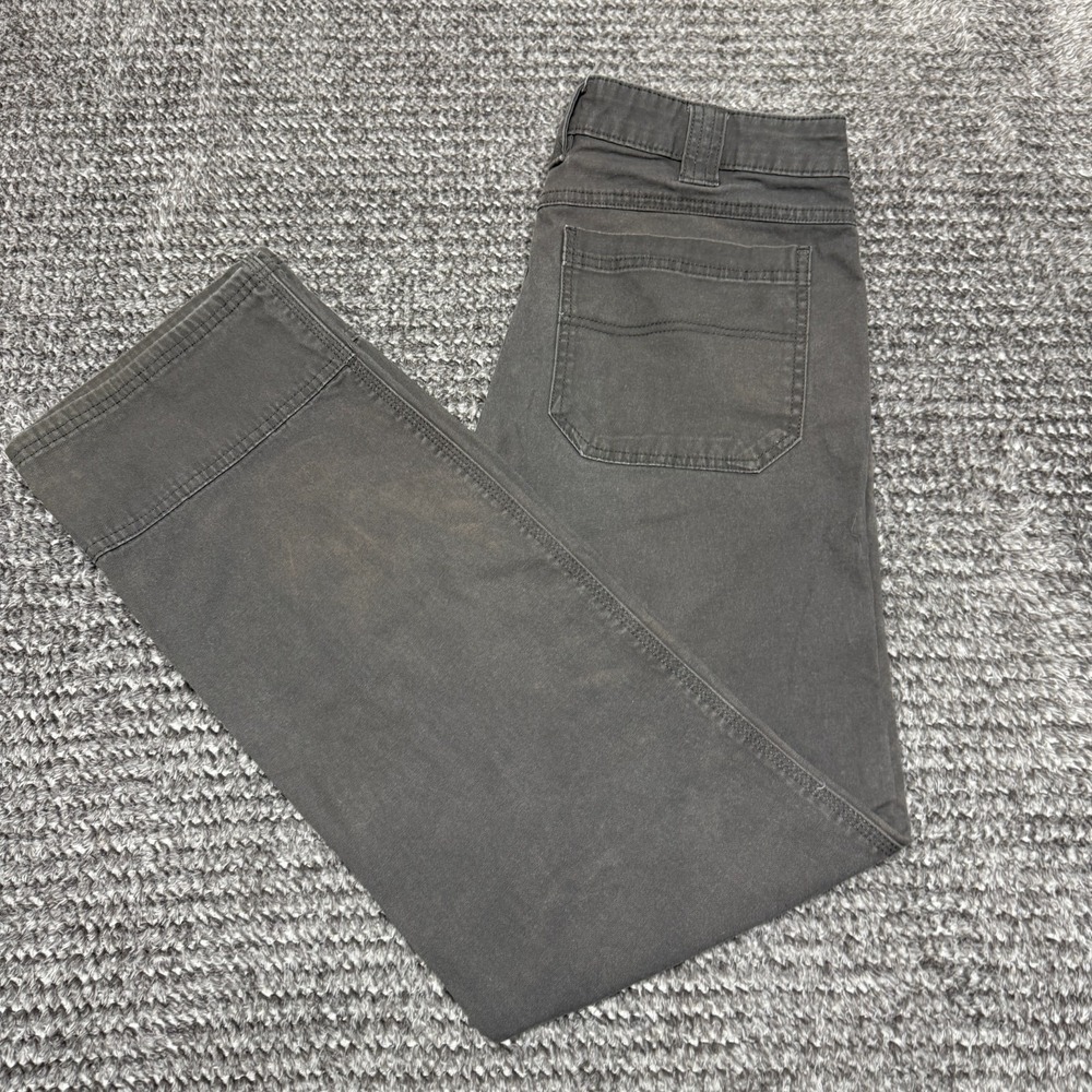 Noble Outfitters Mens Work Pants 32x34 Gray Canvas Double Knee‎ Utility